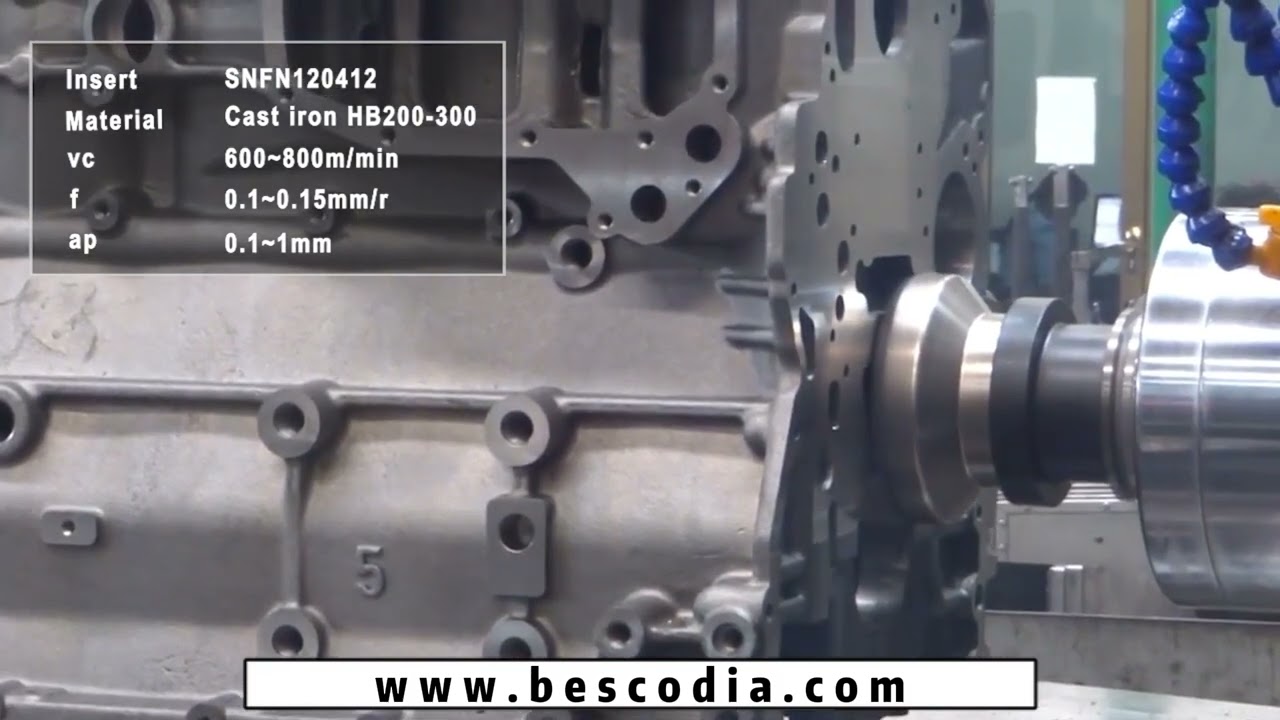 CBN INSERTS SNFN120412 MILLING PROCESS APPLICATION FOR Motor Body