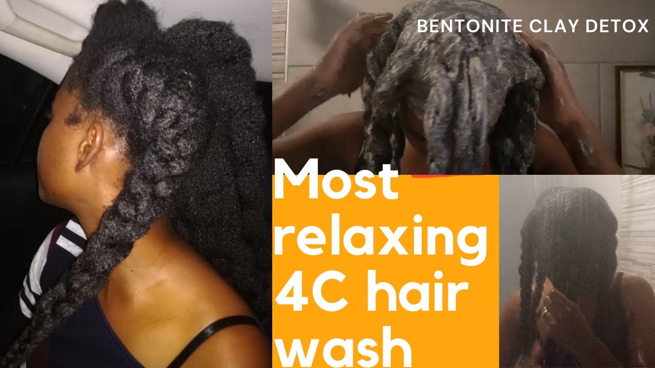 Most relaxing 4C hair washday routine. Bentonite clay detox