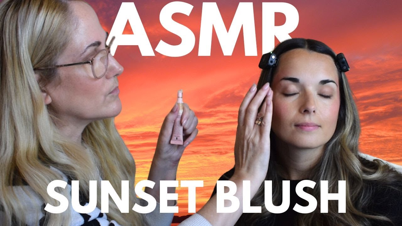ASMR Визажист | Урок по нанесению румян на пляже Сансет (тихо / для сна)
