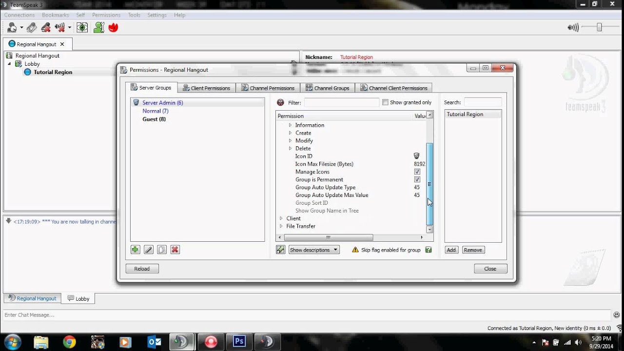 Adding Teamspeak 3 Icons to Server Groups and Clients | TutorialRegion