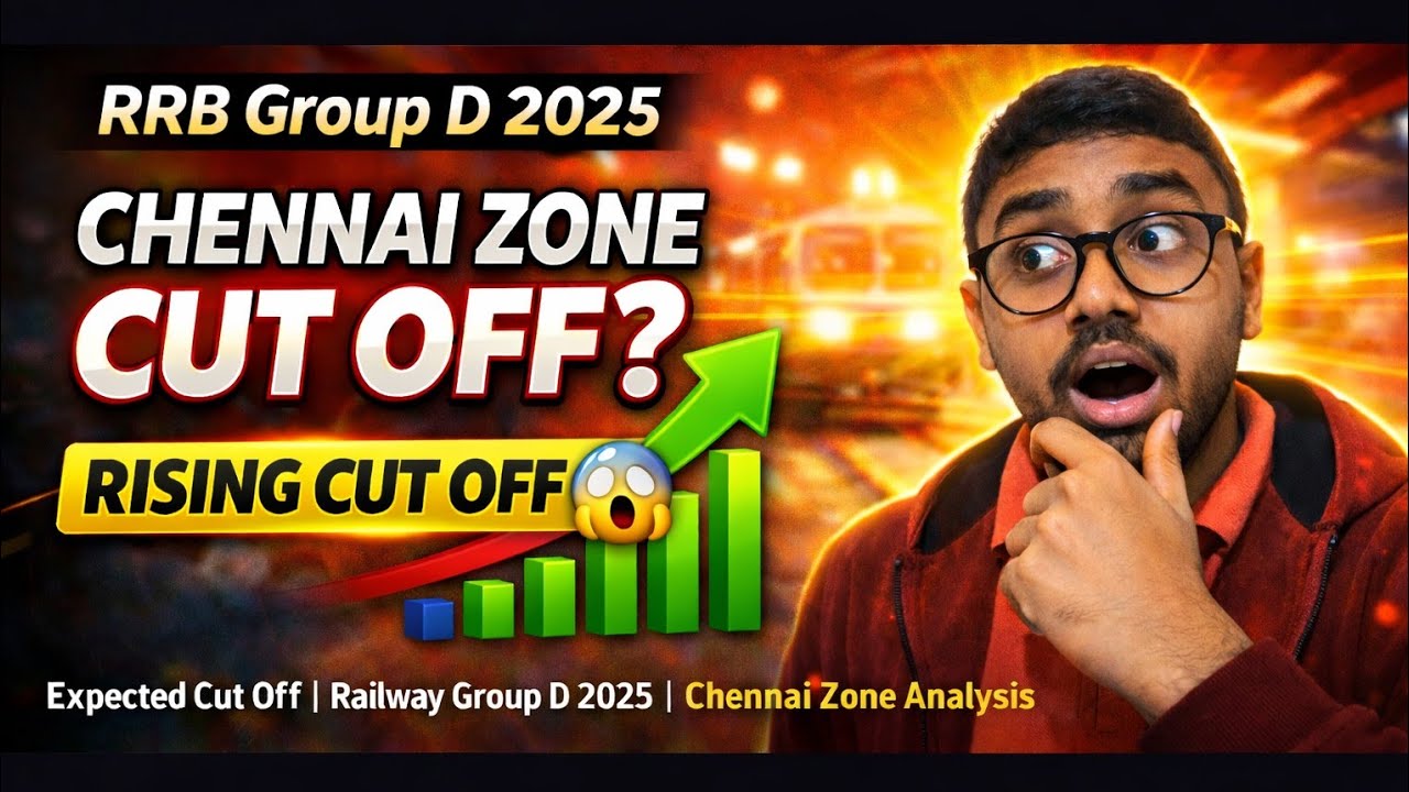RRB Group D 2025 Chennai Zone cut-off 😱| 610K+ Data