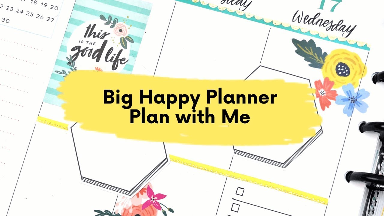 BIG Happy Planner Plan with Me - April 15-21, 2019 - Florals - Easter week