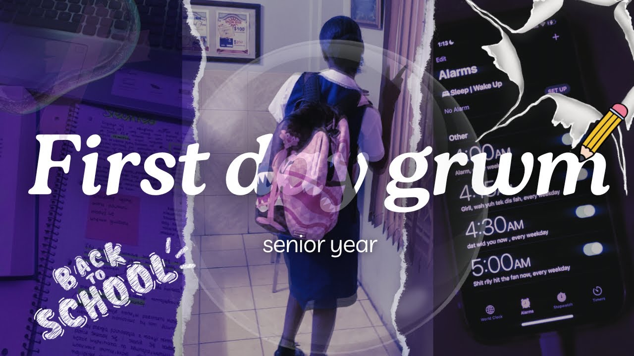 Senior Year First Day of School GRWM + Mini Vlog ˚📓🖇️✩
