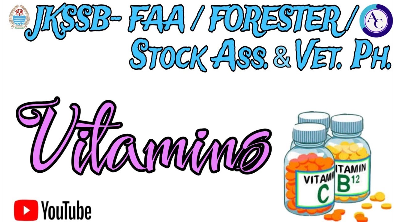 VITAMINS| TRICK |ONE SHOT|JKSSB FAA|FORESTER| STOCK ASSISTANT|VETERINARY PHARMACIST|