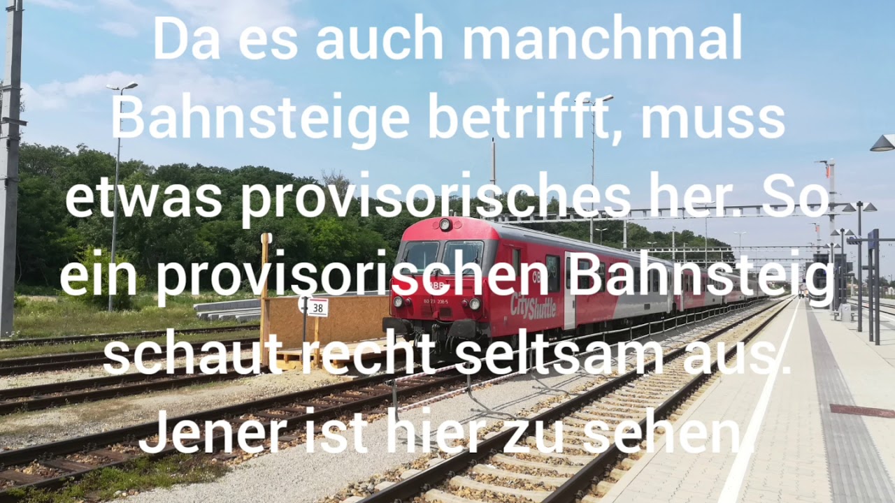 Provisorischer Bahnsteig in Marchegg