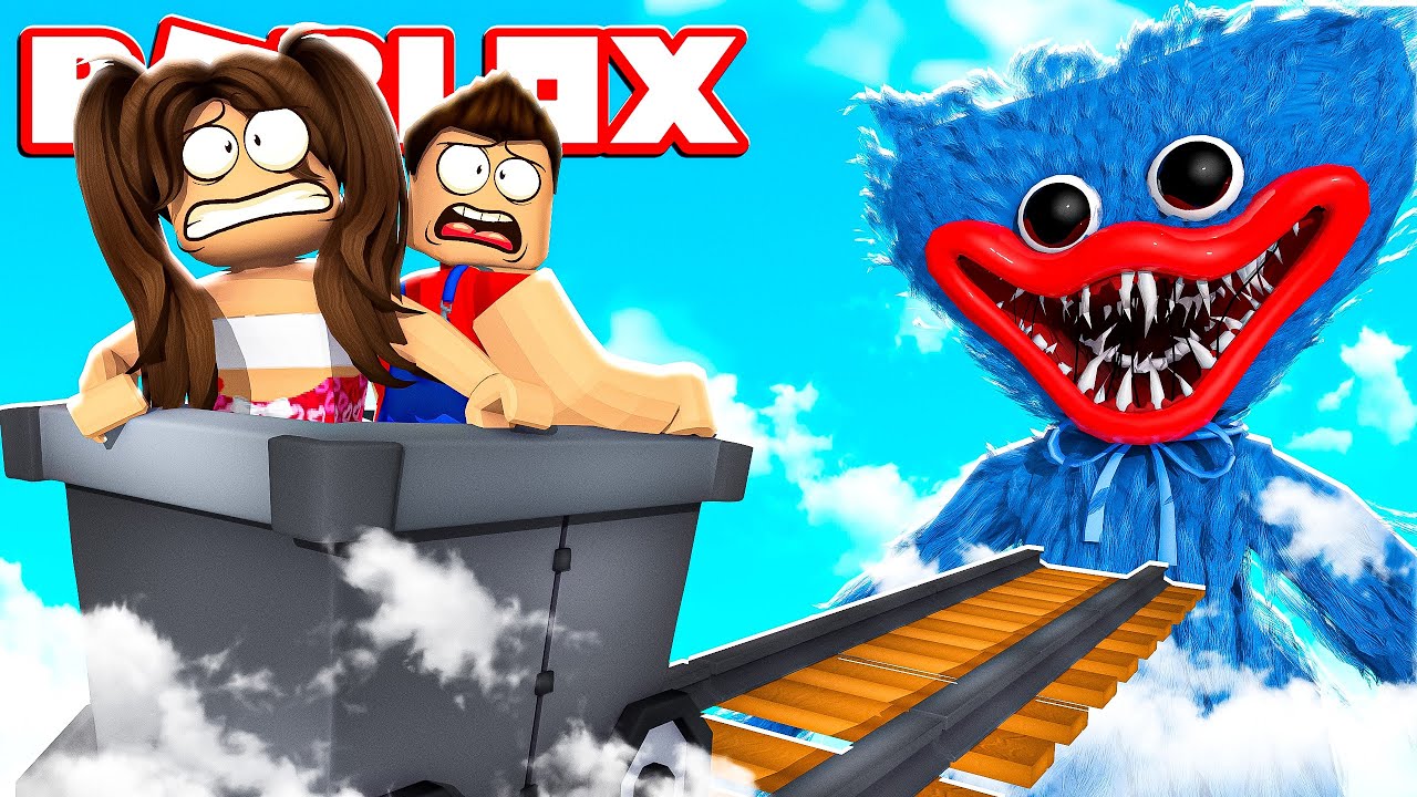 NON SALIRE SUL CARRELLO DI HUGGY WUGGY SU ROBLOX!!