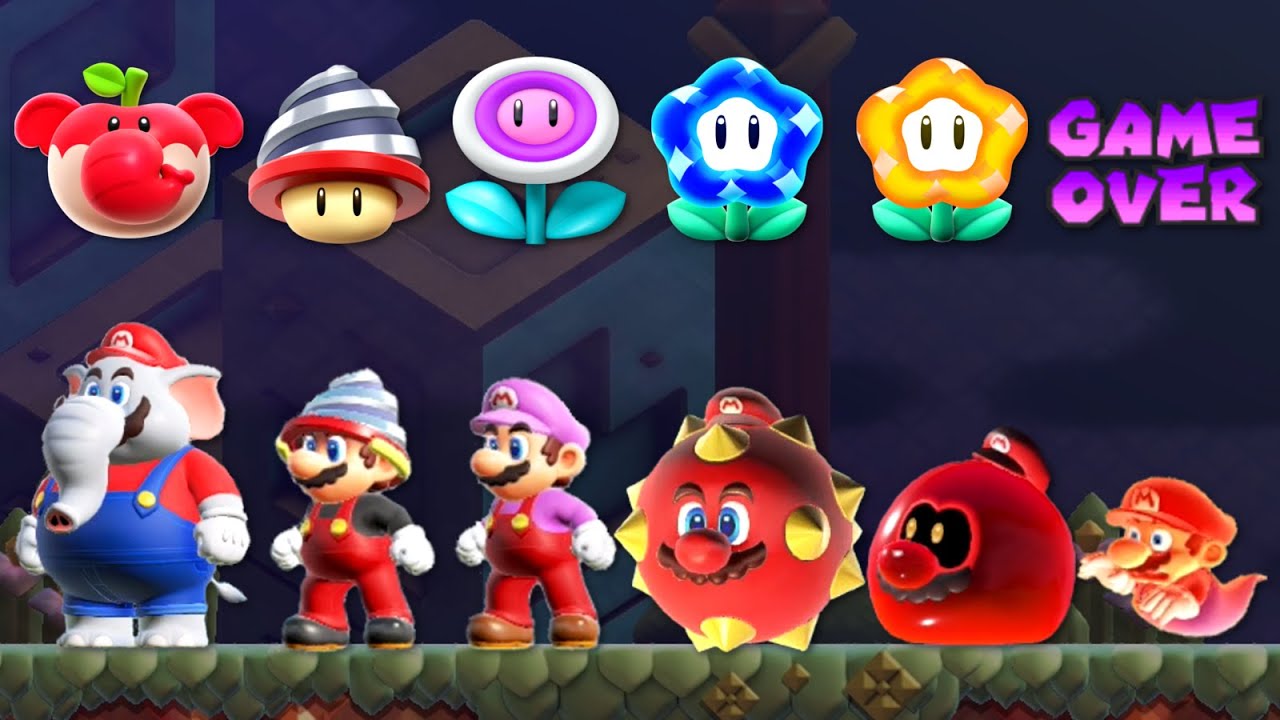 Super Mario Bros. Wonder - All Power-Ups & Transformations