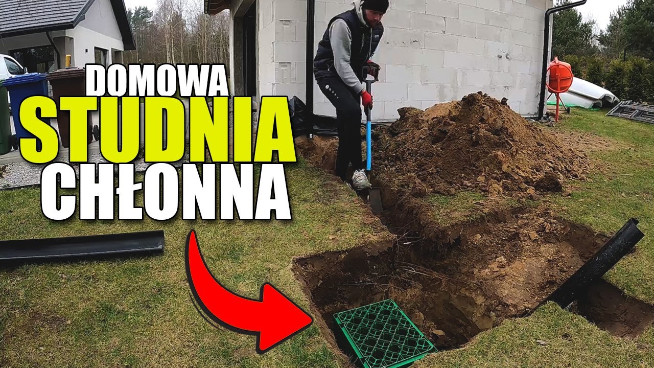 STUDNIA CHŁONNA WŁASNEJ ROBOTY. Najtańsza i najlepsza. Opinia po czasie. Odprowadzenie wody z dachu