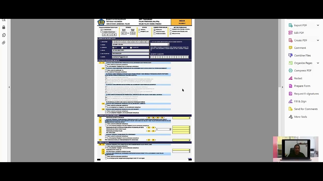 Coretax form SPT Tahunan Orang Pribadi Tahun 2025