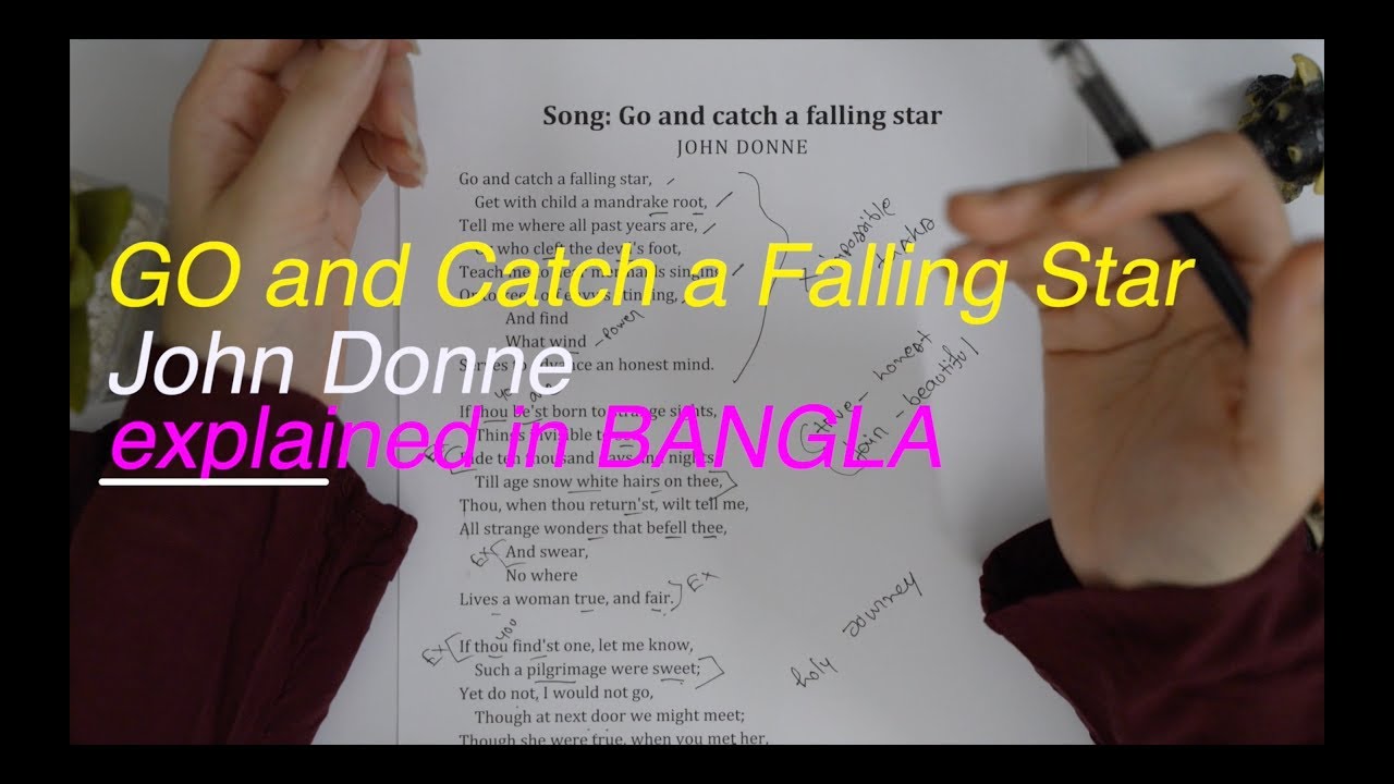 Go and Catch a Falling Star - John Donne (Part-I) (Explained in Bangla)