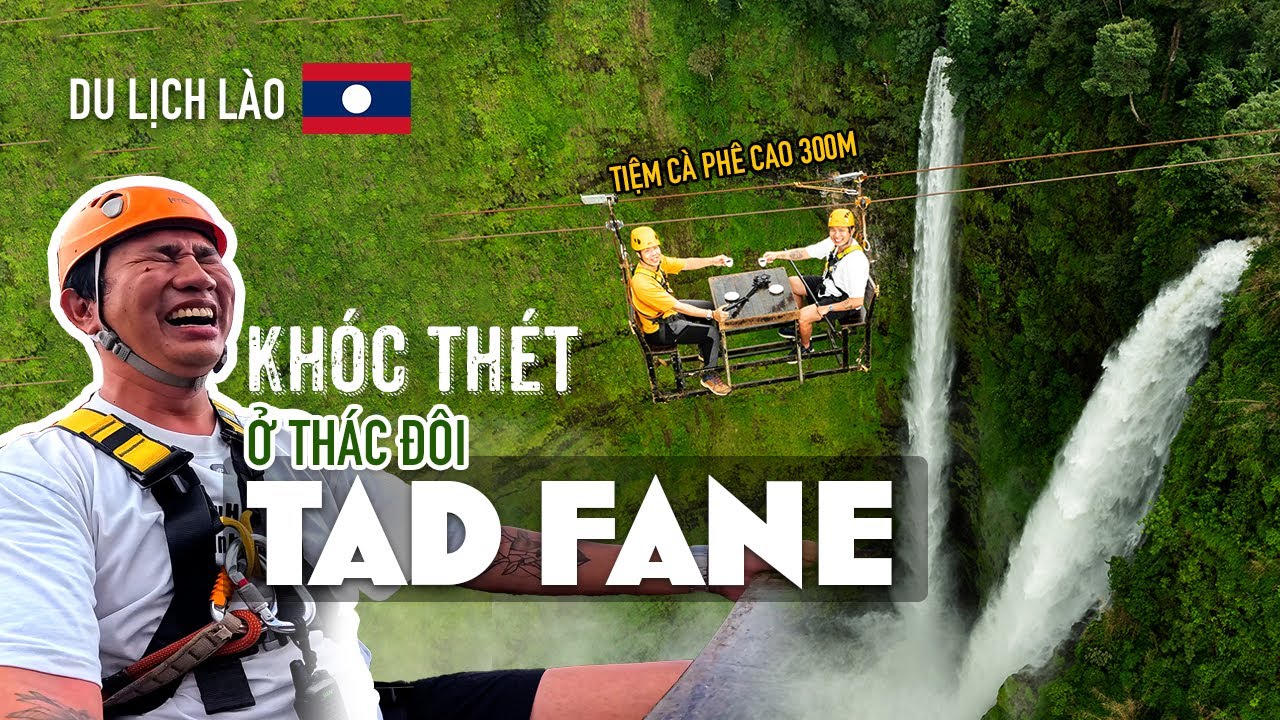 Qu&aacute; mạo hiểm khi chơi zipline tại th&aacute;c Tad Fane ở L&agrave;o. Ai sợ, đi về! | #GauHamDi 28