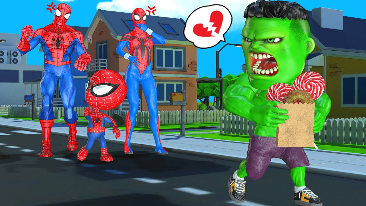 Hulk x Spider Man Leave in Granny House | Funny Horror Animation