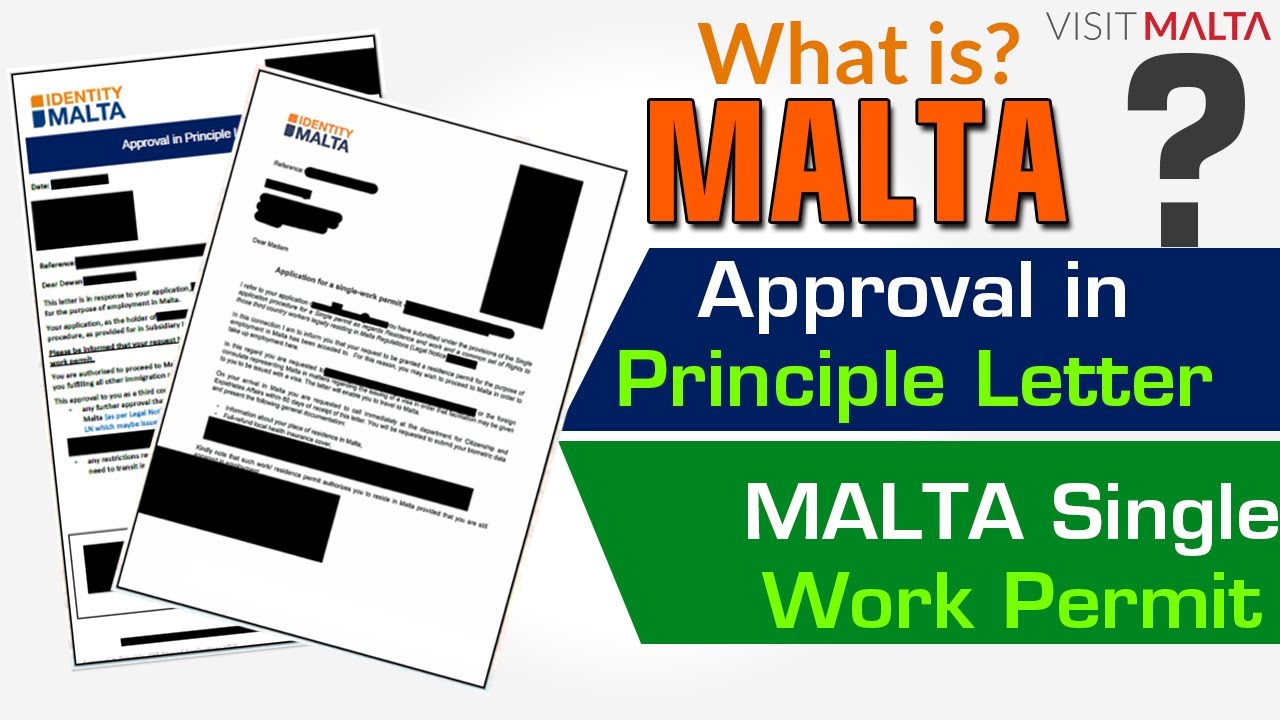 Malta Job Approval in Principle Letter Vs Malta Job Working Permit Letter, Malta Work Visa Letter
