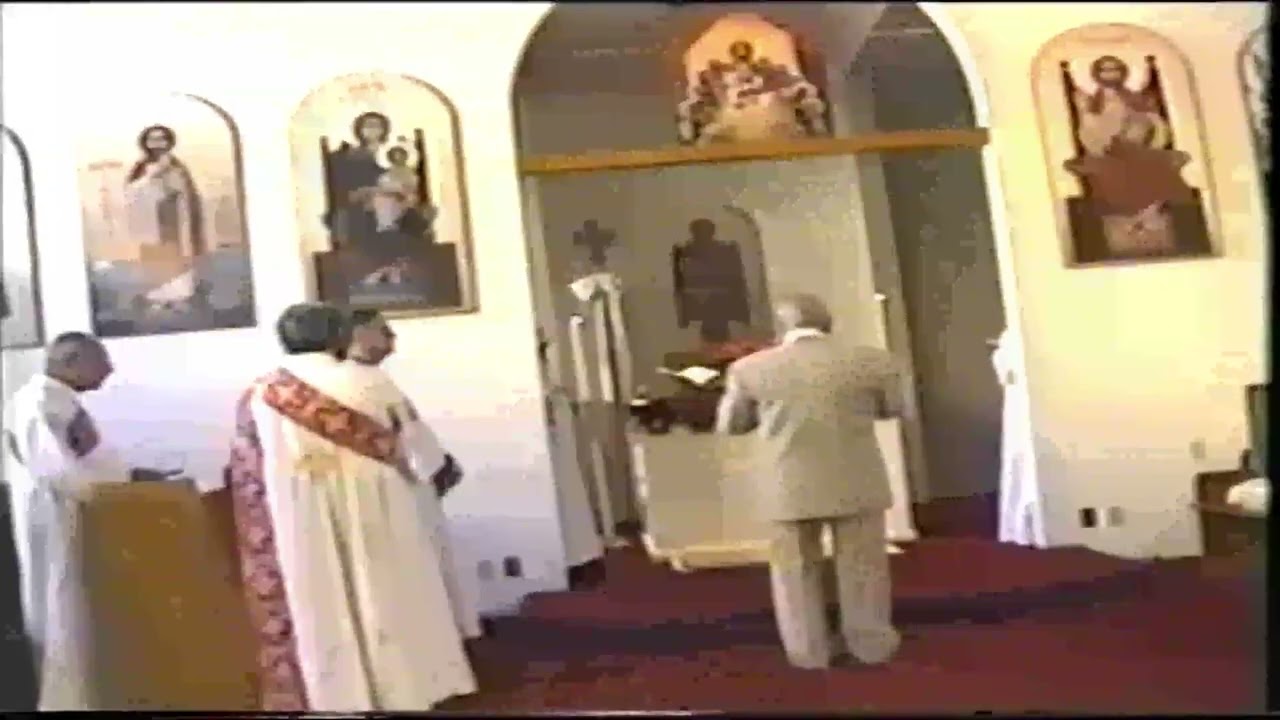 قداس القمص مينا ميخائيل اسحاق Holy Mass Rev Mina Issac St Peters and St  Pauls California   1 2 1995