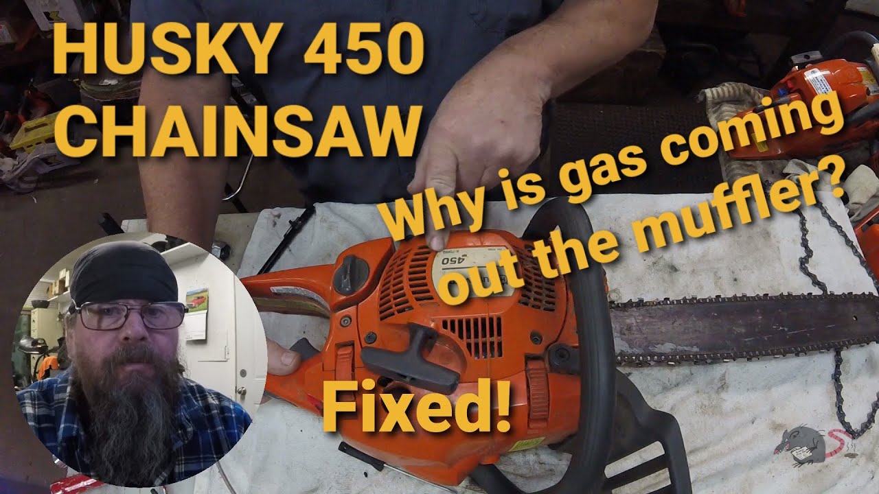 Залили бензопилу Husky 450 и как это исправить