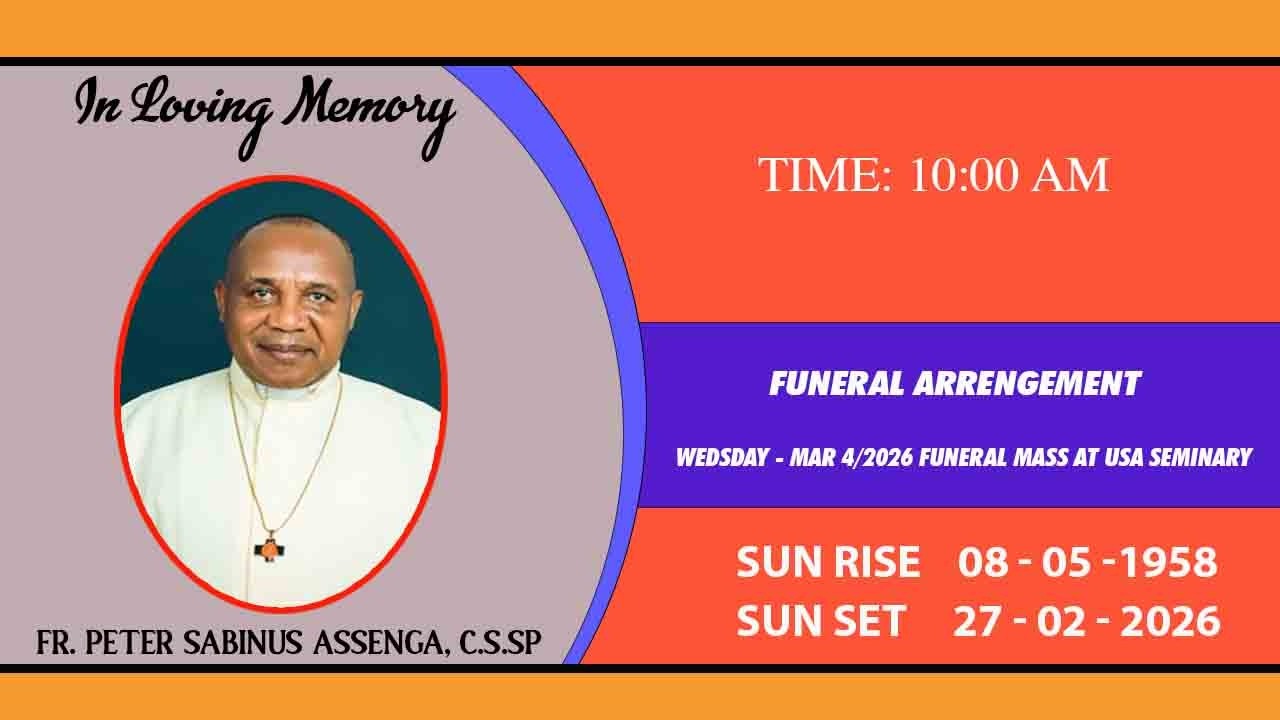 #LIVE: ADHIMISHO LA MISA TAKATAIFU YA MAZISHI YA PD. PETER SABINUS ASSENGA, C.S.Sp.