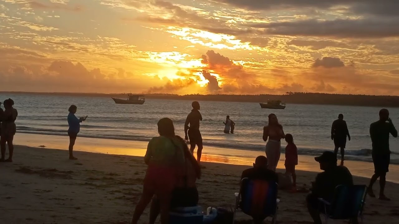 Viagem de carro pra o nordeste praia 🏖️ Pontal de Coruripe Alagoas olhando o pô do sol parte 46 .