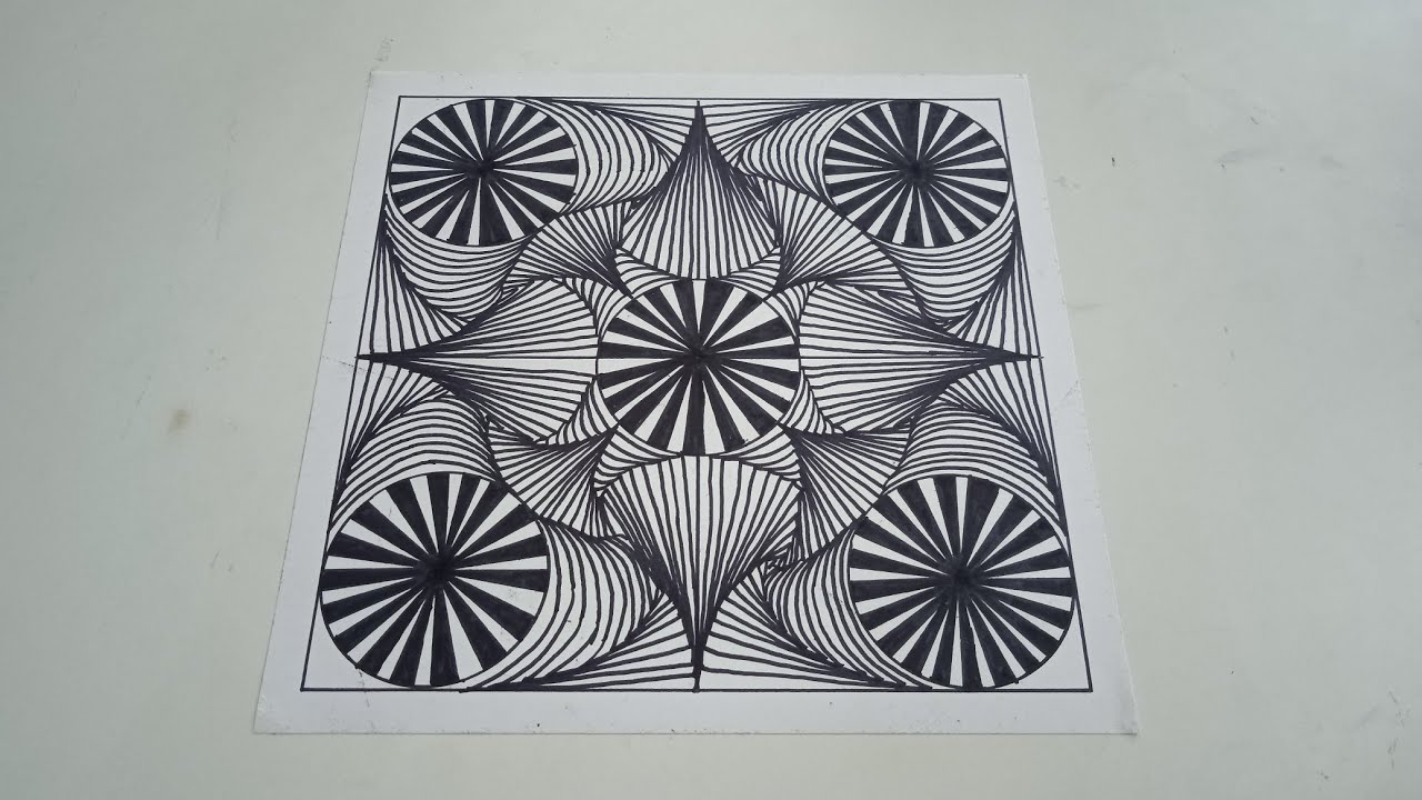 GAMBAR 3D||menggambar 3d garis spiral