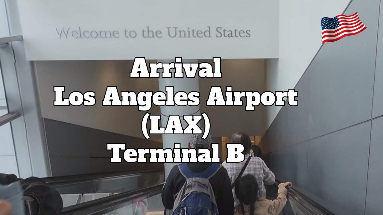 LAX Los Angeles Airport Terminal B Arrival | Philippine Airlines | Walk to Immigration/Walking Tour