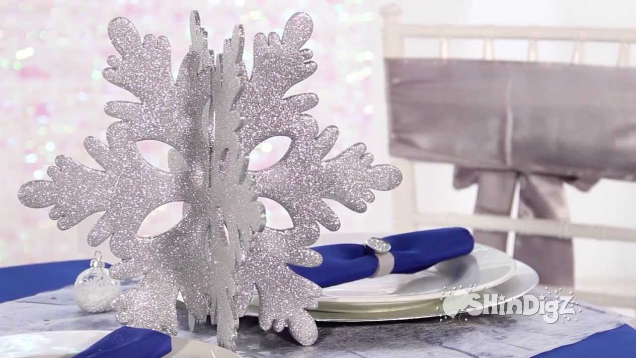Glitter Snowflake Centerpiece - Shindigz Party Supplies