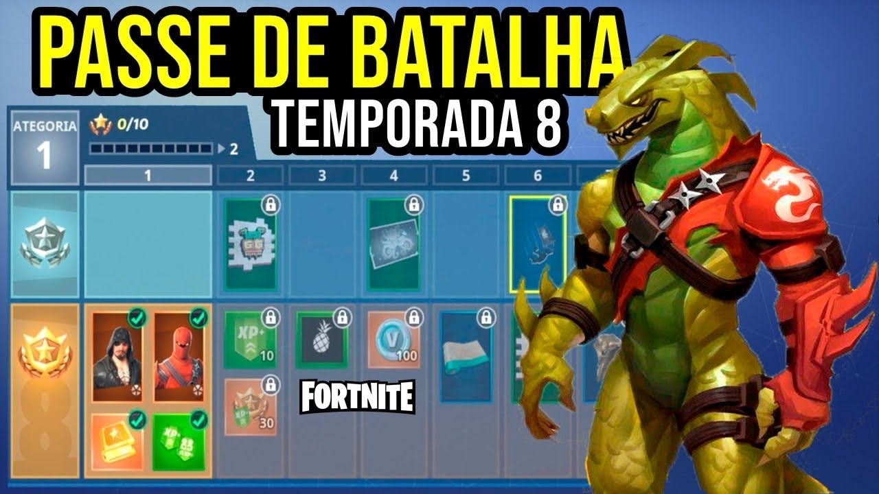 PASSE DE BATALHA TEMPORADA 8 CAPÍTULO 1! - Fortnite