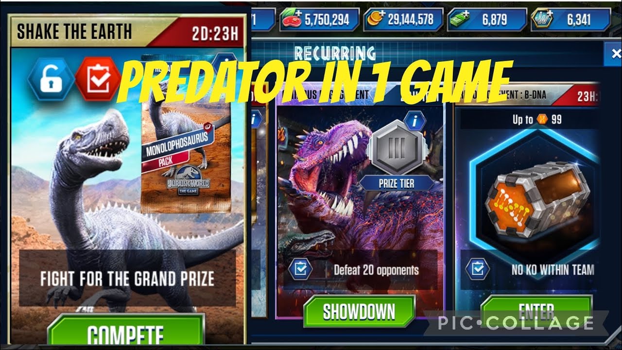 Jurassic World the Game Episode 21 getting predator in one game !?!