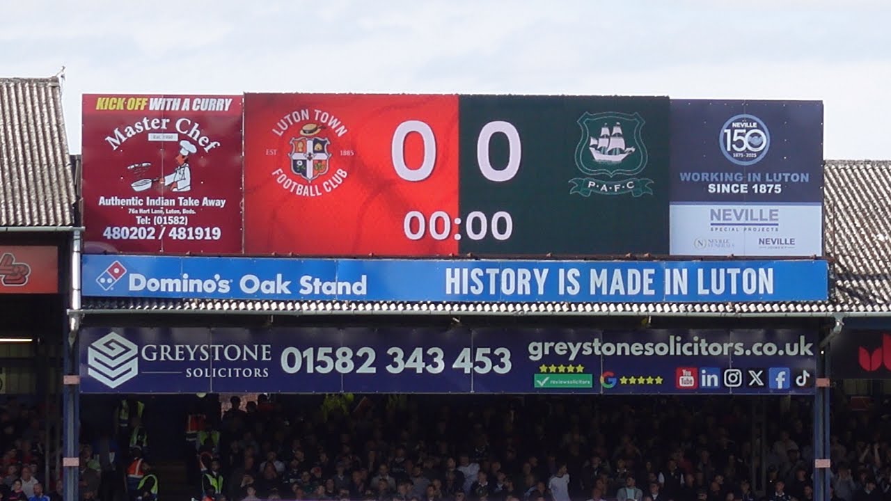 Luton Town FC vs Plymouth Argyle FC EFL Match #football #lutontownfc #ltfc