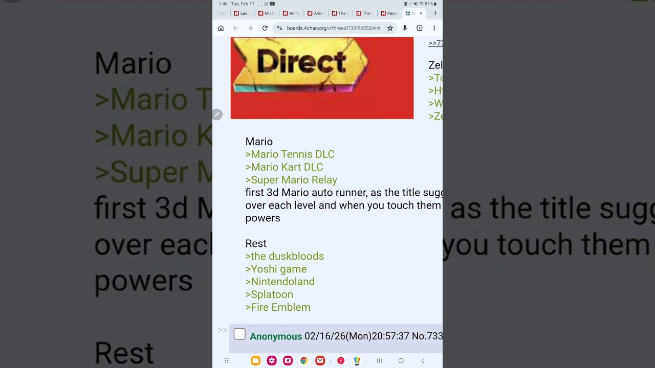 Nintendo direct leak 