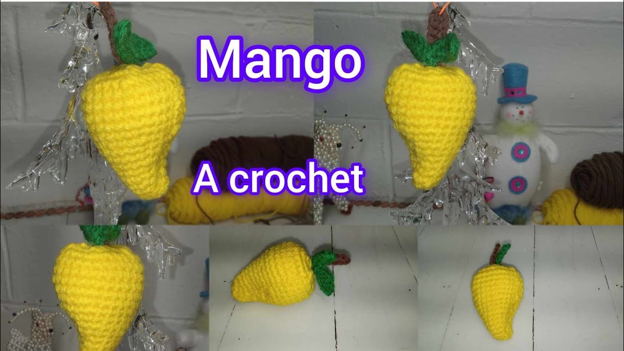 CROCHET Mango tutorial amigurumi/fruta Mango.