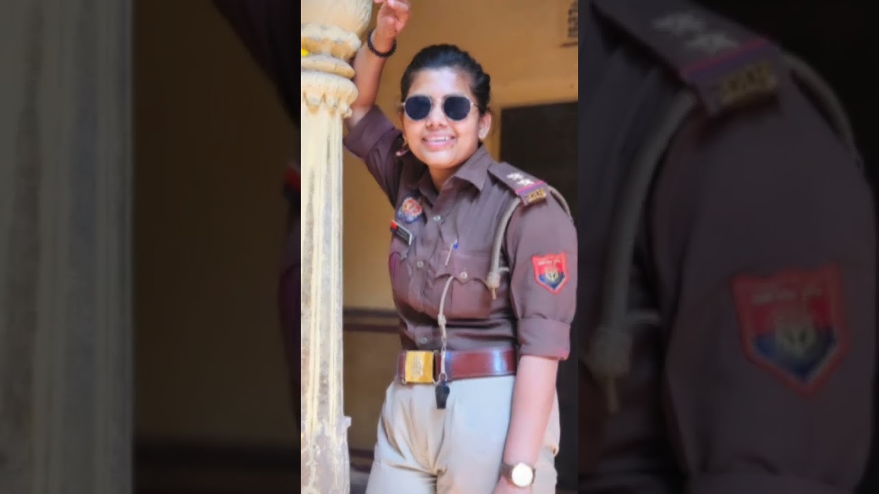 Lady police officer sit this chair 💪#khakhivardi #policerank #army #subinspector