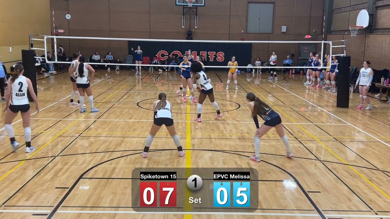 Spikefest Day 2 Pool Play Spiketown 15u v EPVC Melissa Set 1