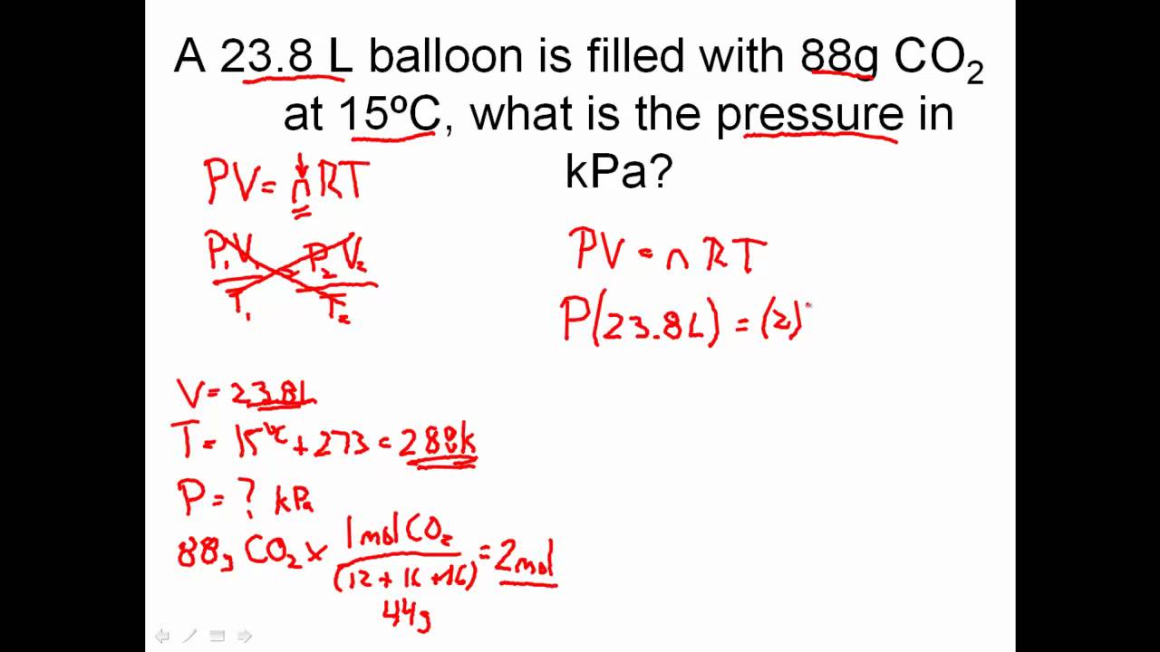IDEAL GAS LAW PRACTICE PROBLEMS - How to Solve Ideal Gas Law Problems in Chemistry