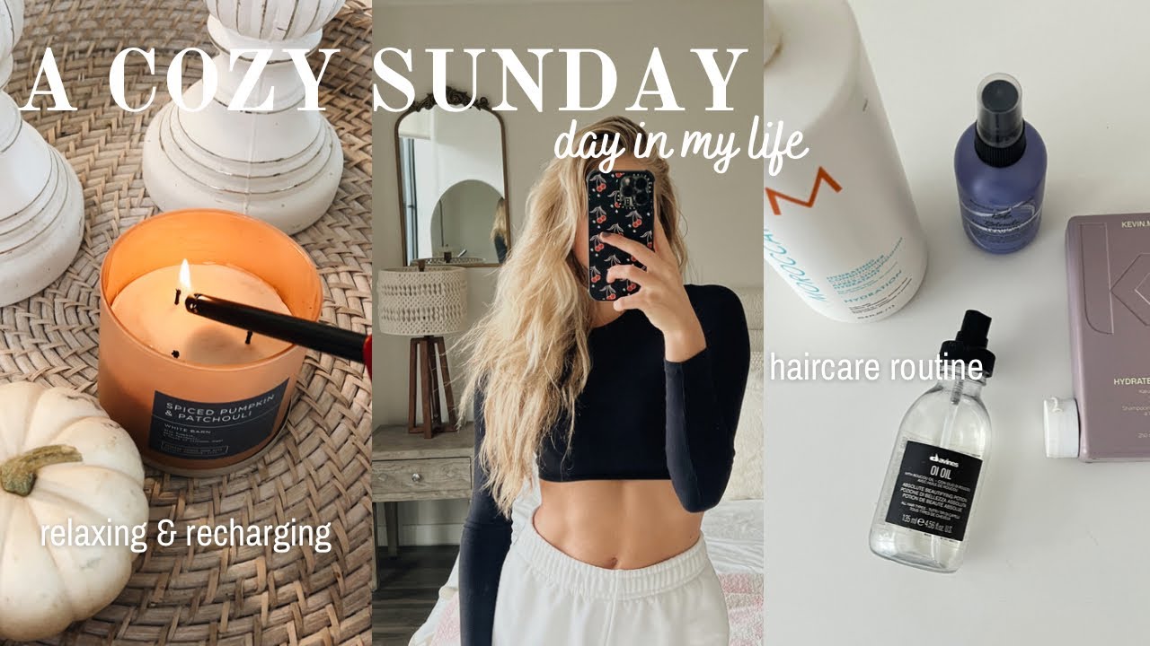 SUNDAY VLOG | rainy day reset + my haircare routine for thick blonde hair!
