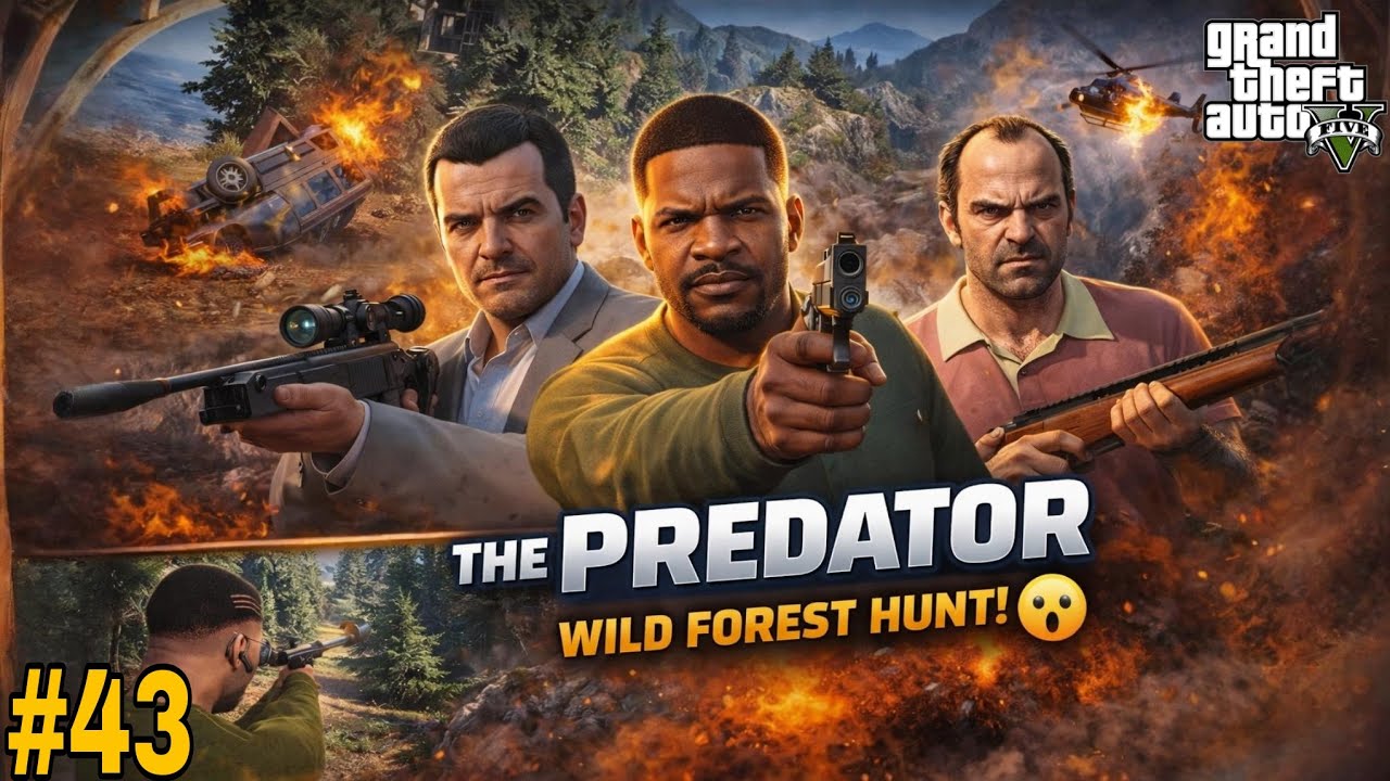 GTA 5 The Predator Mission | Jungle Hunt With Michael, Franklin & Trevor 😱| GTA 5 HINDI VOICE |