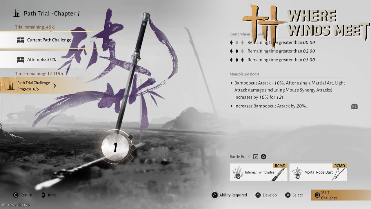 Where Winds Meet: [Legend] 103 - Maybe some Path Trials Challenges? [No Commentary]