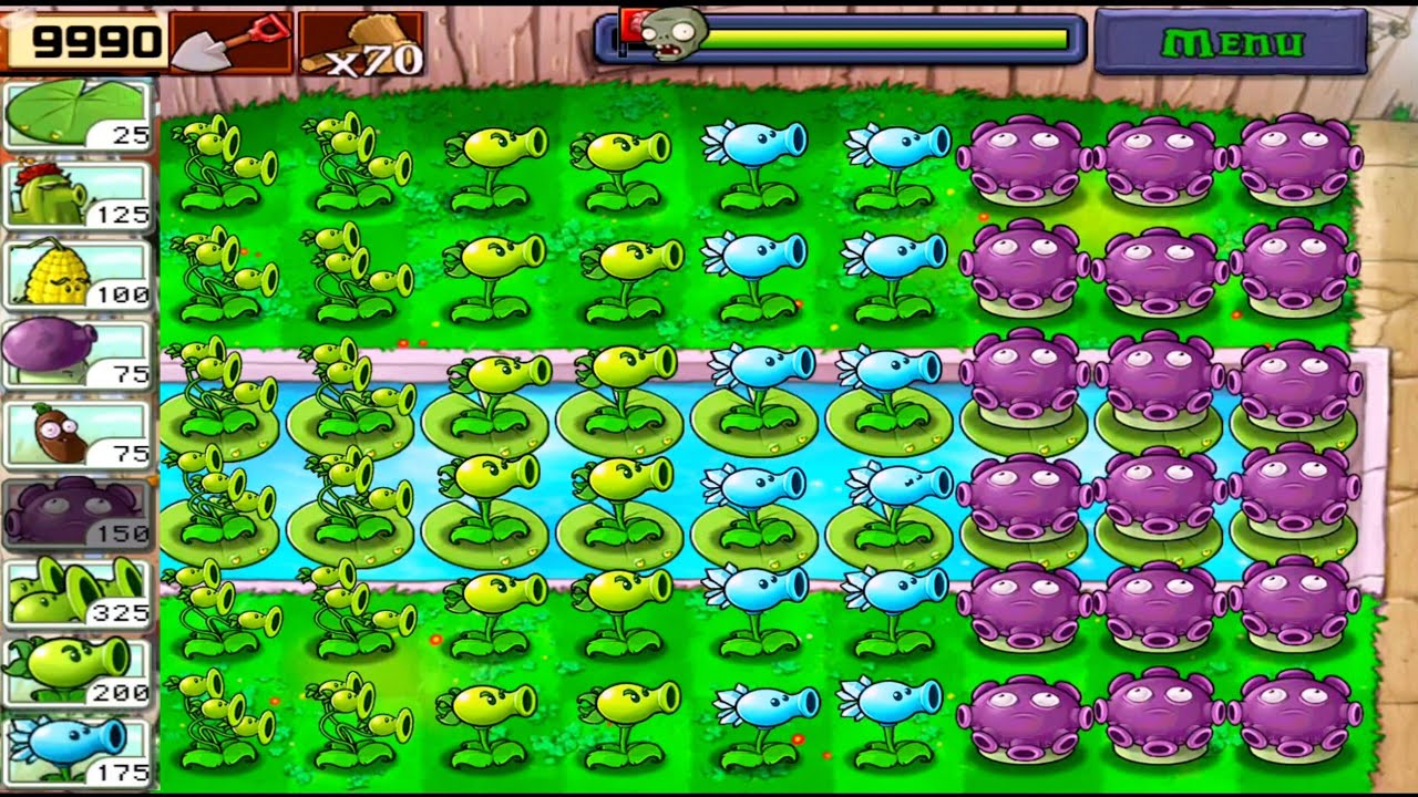 EP. 322 | SURVIVAL POOL IN PLANT VS ZOMBIE FULL HD GAMEPLAY 