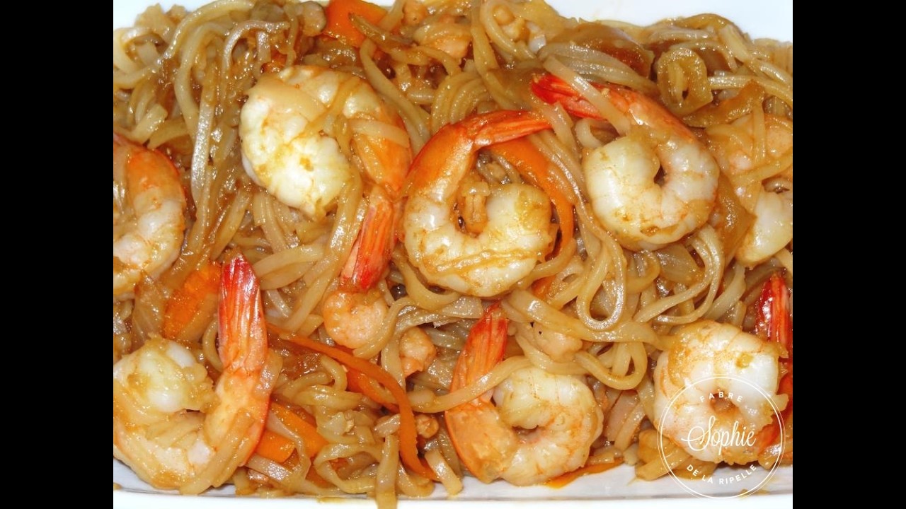 Spaghettis + crevette fraiche
