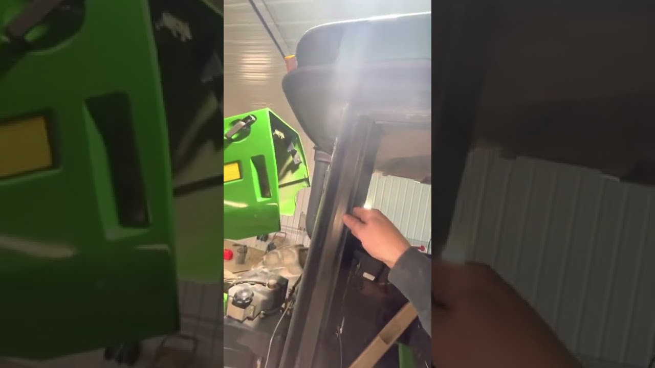 John Deere 9400 front window installation