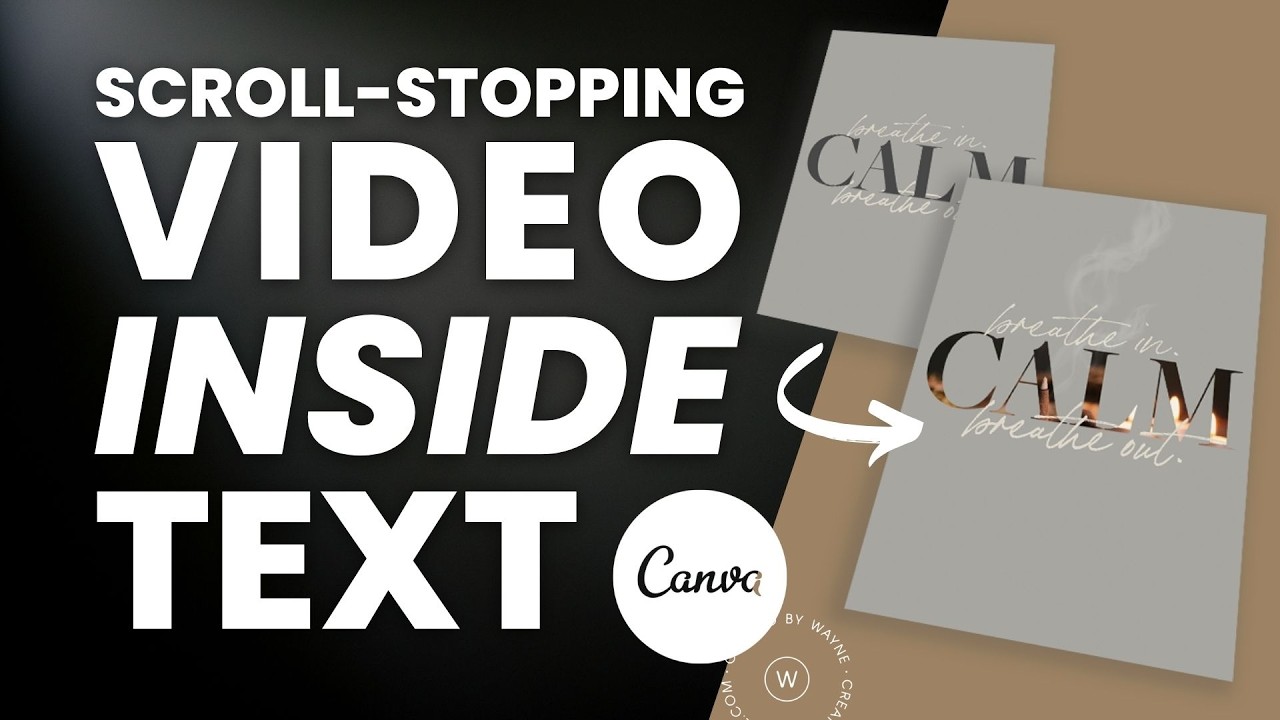 Video Inside Text in Canva - Make Your Content Stand Out!