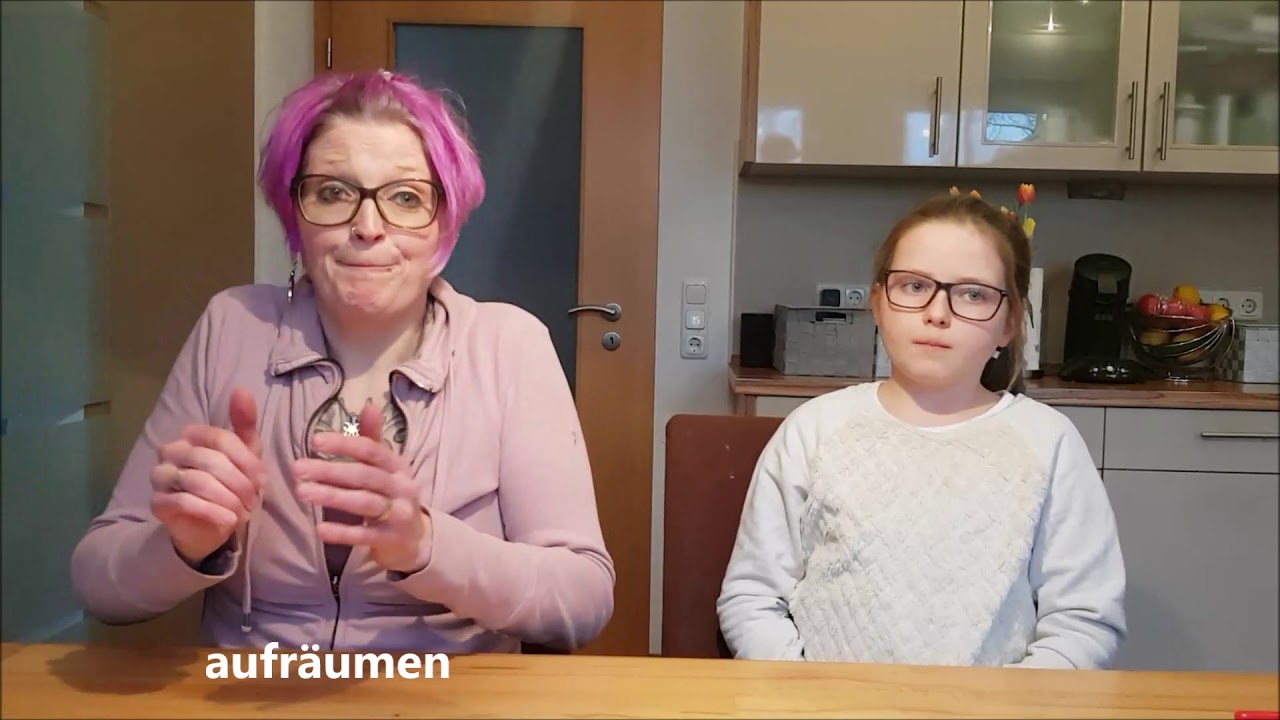 Vokabeln für den Tagesablauf in deutscher Gebärdensprache