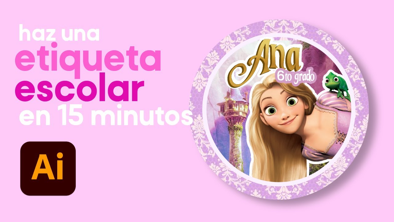 HAZ ETIQUETAS ESCOLARES EN ILLUSTRATOR FÁCILES Y RÁPIDO | Tutorial de Adobe Illustrator