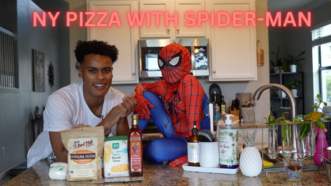 MAKING NY STYLE PIZZA WITH SPIDER-MAN???
