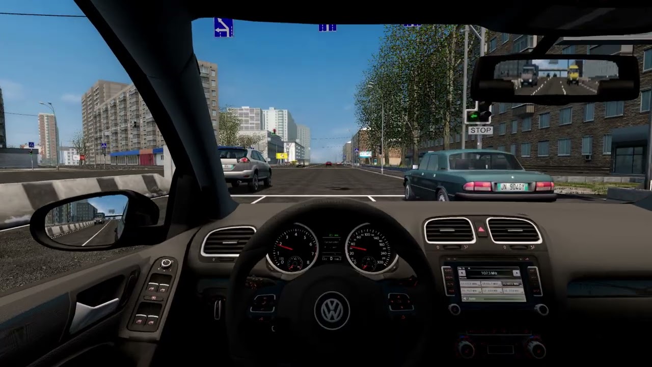 Plimbare cu Volkswagen Golf R6 2010 pe City Car Driving 