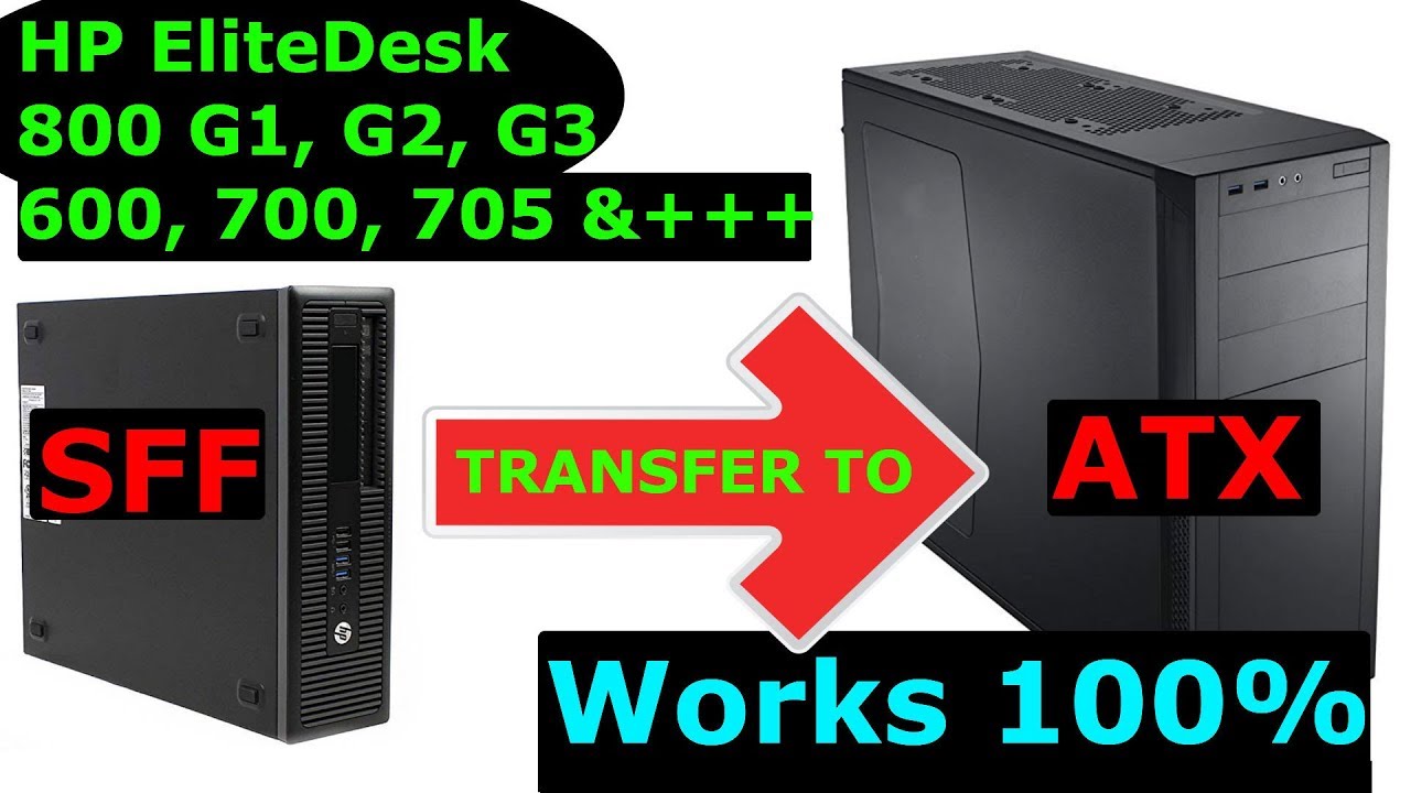 HP EliteDesk transferring Parts to New Larger PC CASE