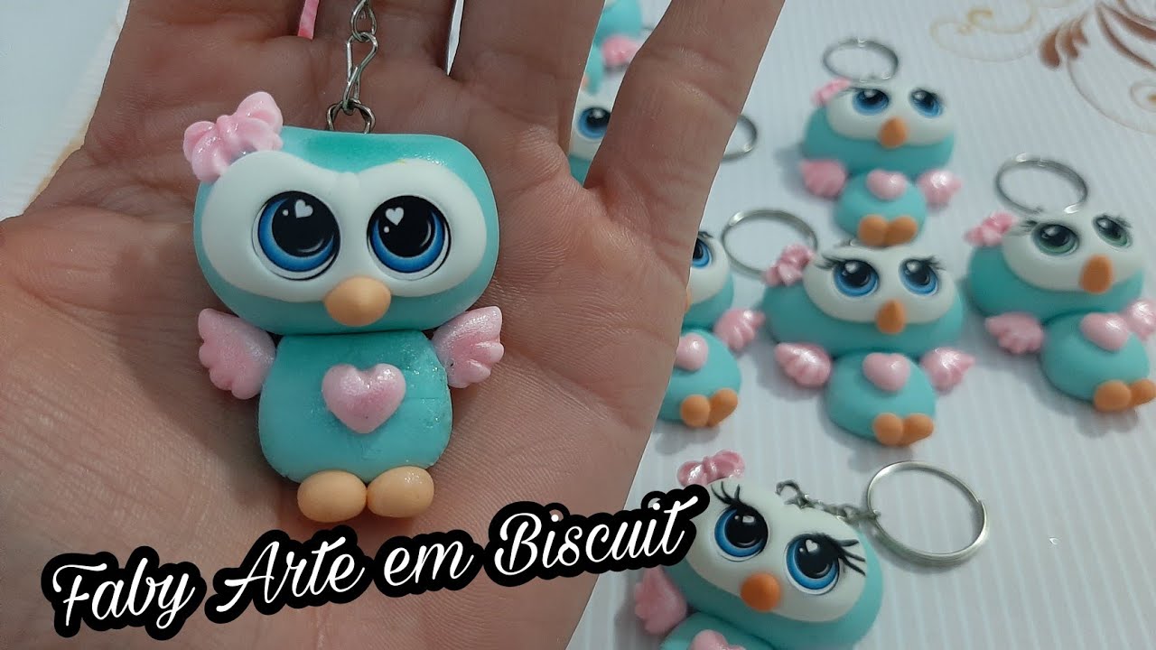 corujinha-passo a passo : Faby Arte em Biscuit
