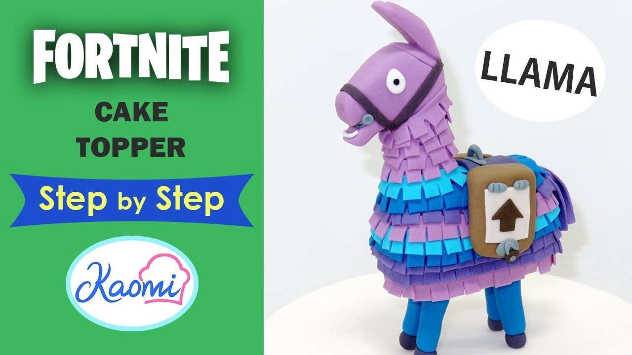 FORTNITE LLAMA Cake Topper STEP by STEP/ Cómo hacer la LLAMA de FORTNITE para tortas