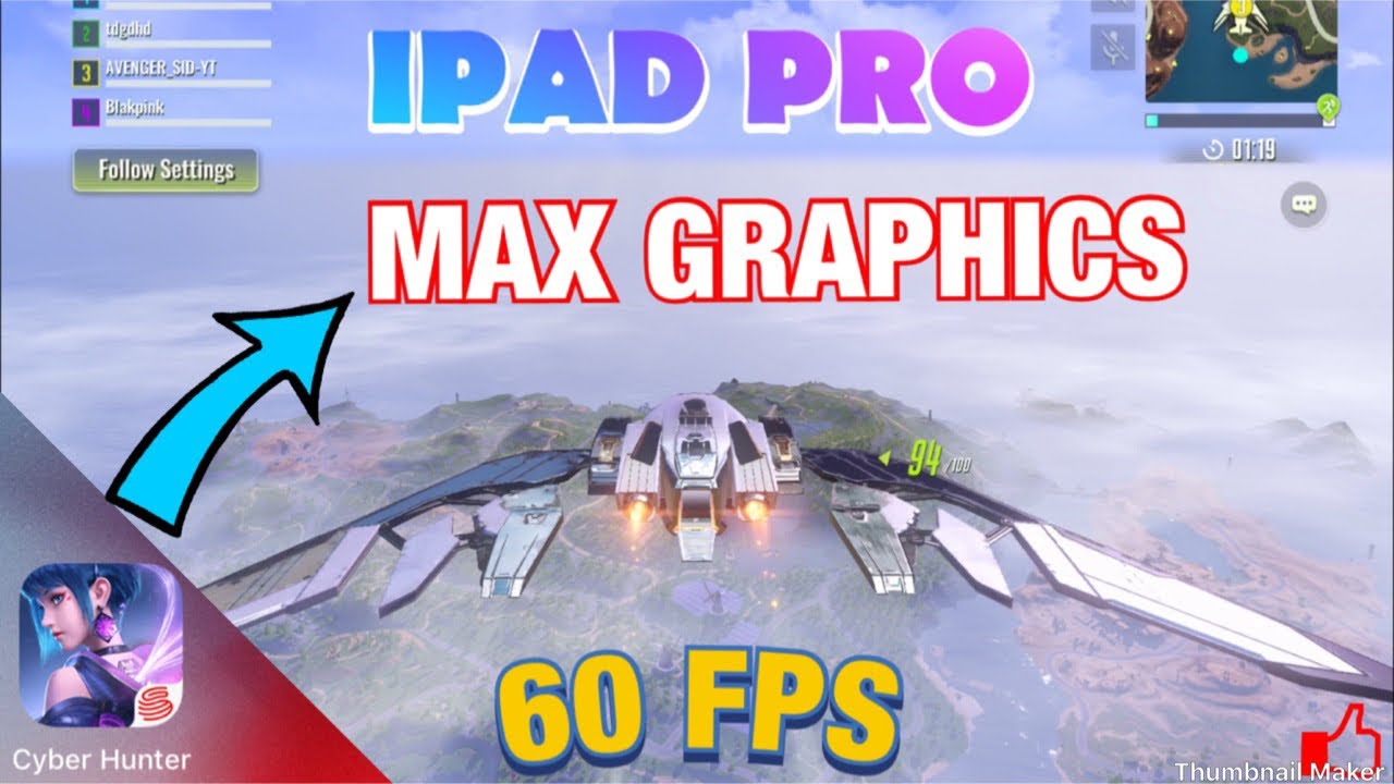 CYBER HUNTER MAX GRAPHICS ON IPAD PRO (60FPS GAMEPLAY)
