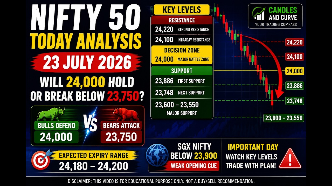 🚨 NIFTY 50: Will 24,000 Hold? | Next Target 23,750? | Option Chain Analysis
