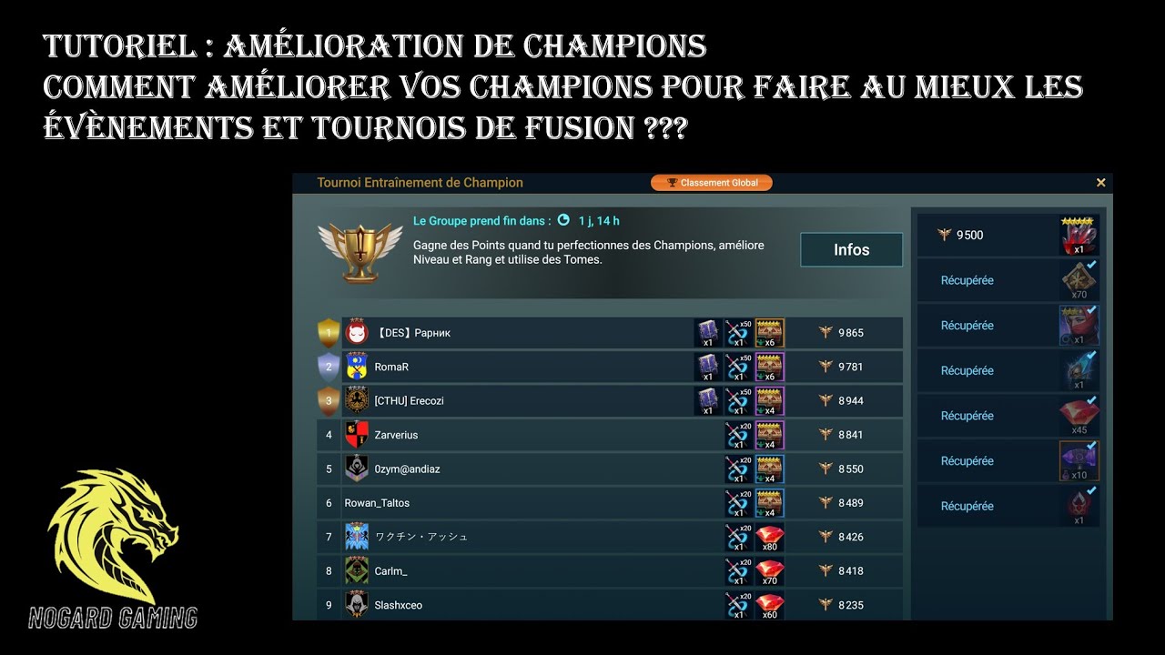 TUTORIEL : ENTRAINEMENT DE CHAMPIONS POUR LES EARLY- FUSIONS - RAID SHADOW LEGENDS !