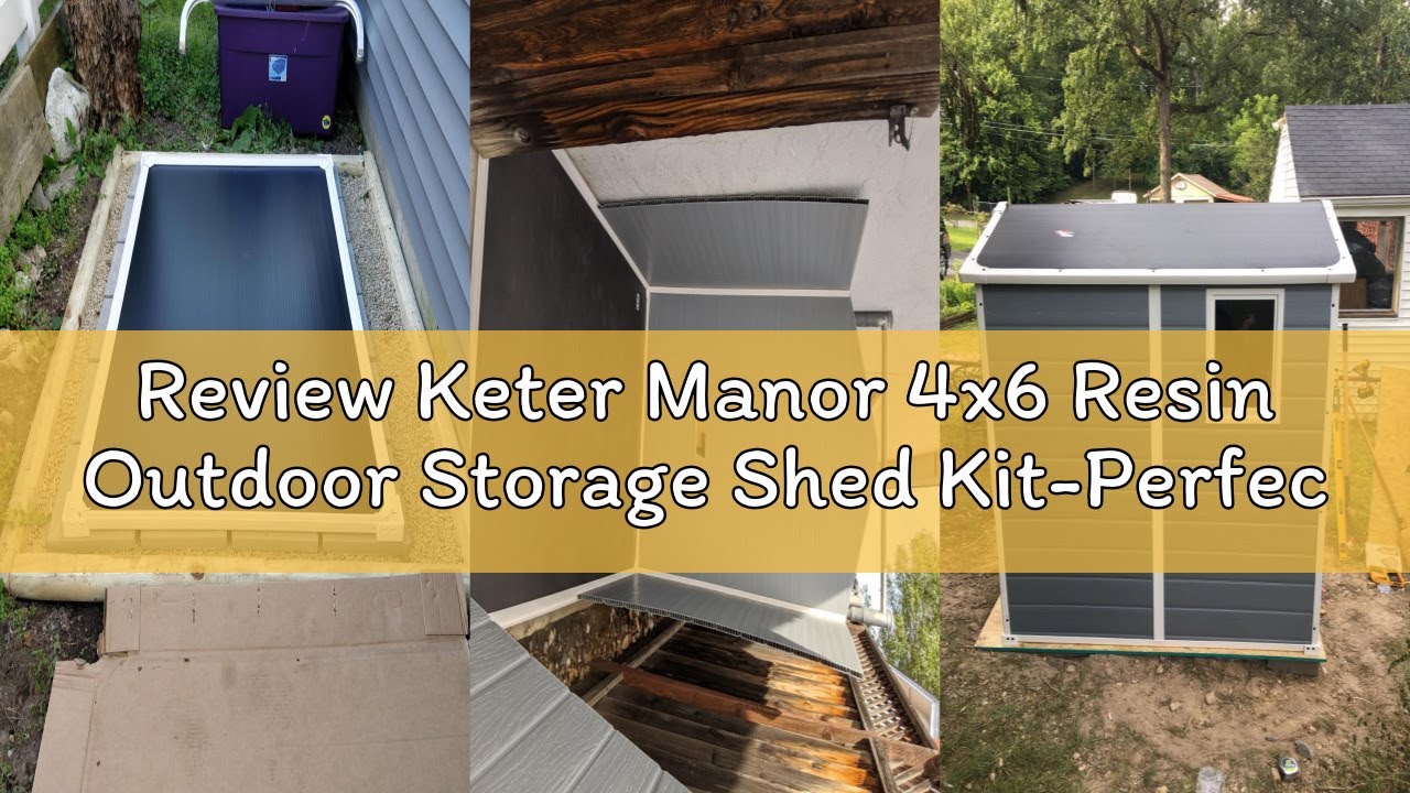 Review Keter Manor 4x6 Resin Outdoor Storage Shed Kit-Perfect to Store Patio Furniture, Garden Tools